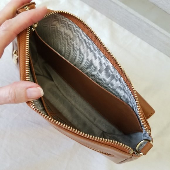 NEW! Brown Faux Leather Purse Shoulder Crossbody Bag w/Detachable Strap - Picture 7 of 14